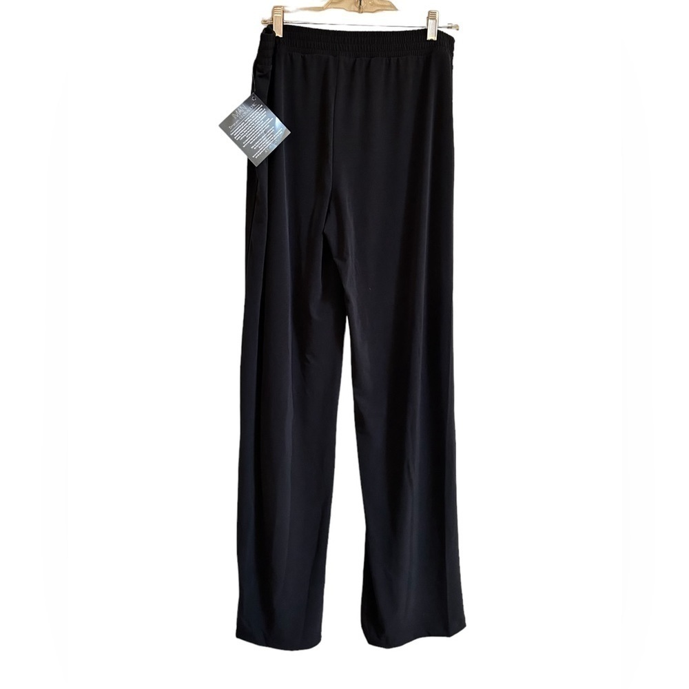 IMAN Global Collection Wide Leg Black Jersey Pull On Pant Size XL Tall